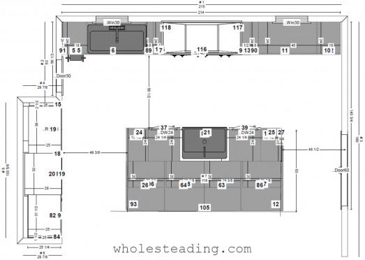 Designing Kitchen and Cabinet Layouts - Wholesteading.com