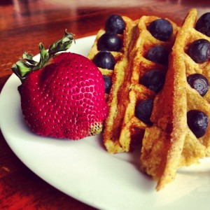 Whole Wheat Waffles with Flax