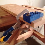 Clamped to 2x10 using Kreg Jig clamp