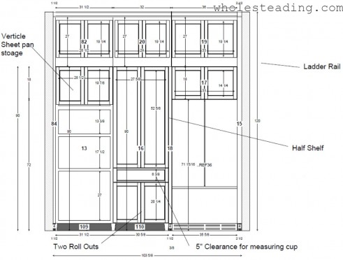 Fridge Wall Cabinet Configuration (Baking station is in the middle)
