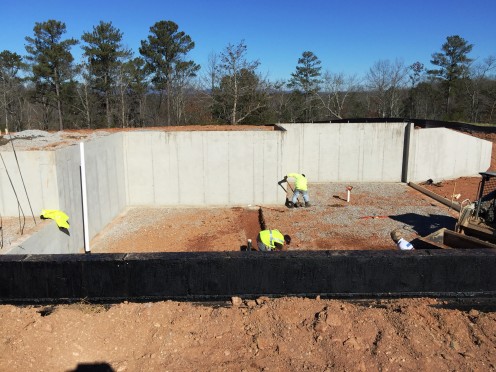 2014_12_12 - Basement Slab - Digging trenchs for load bearing walls